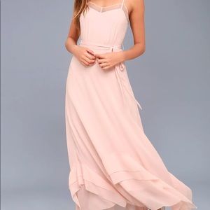 Lulus Stars in Your Eyes Blush Pink Maxi Dress
